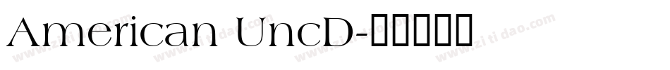 American UncD字体转换